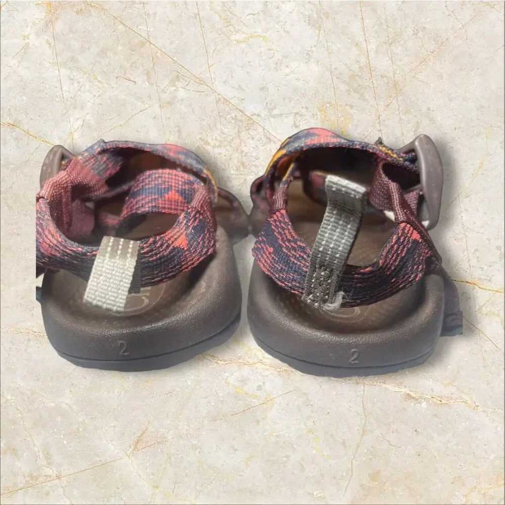 Chaco Kids Multicolor Z/1 Ecotread Ohkurr Strappy Basket Weave Sandal Size 2